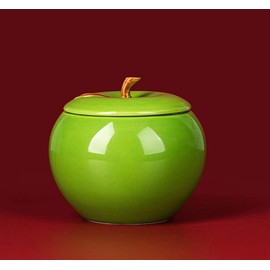 Mozacona Ceramic Apple Shape Container Food Storage Jar with Lid