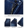 TANDAGI Men Baggy Denim Shorts Y2k Dark Blue Loose Fit