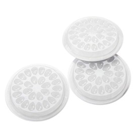 WOIWO 5 PCS Tattoo Glue Tray Transparent PVC Gasket With Base Small Flower Disc Eyelash Grafting Tool
