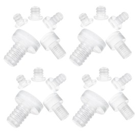 Baluue 100pcs Furniture Edge Bumpers Round Rubber Door Stopper Glass Table Protectors Cabinet Bumper