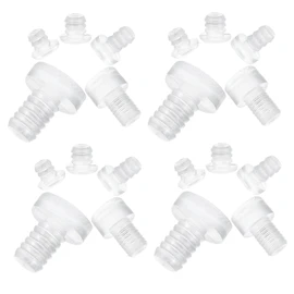 Baluue 100pcs Furniture Edge Bumpers Round Rubber Door Stopper Glass Table Protectors Cabinet Bumper