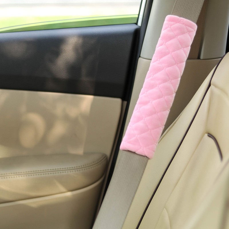 Amooca Soft Automotive Seat Belt Cover Seatbelt Shoulder Pad Neck