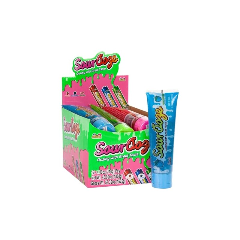 Kidsmania Sour Ooze Candy Gel – 3 Pack Assorted Flavors