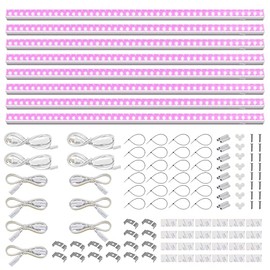 Barrina T5 Grow Lights, Full Spectrum, 2ft 80W (8 x 10W, 500W Equivalent), LED Grow Light Bulbs, Plant Lights for Indoor Plants, Greenhouse, Plug and Play, Pink, 8-Pack