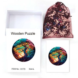 WETUFIN - Wooden Jigsaw Puzzles for Adults, Life Tree Style Wooden Jigsaw Puzzles Large Size Puzzles Unique Shape, Gifts for Birthday Christmas Friends New Years Family Games