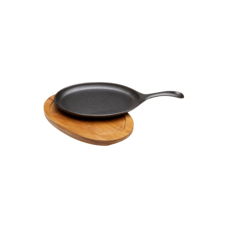 Fajita Plate Set - Pre-seasoned Cast Iron Fajita Pan with