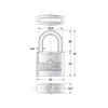 High Logic G-266 Dimple Padlock, 1.6 inches (40 mm), 3