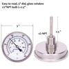 MEASUREMAN Fully Stainless Steel Pot, Kettle, Brewing Bimetal Thermometer, 3"