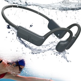 MONODEAL Swimming Headphones - IP68 Waterproof Open Ear Bluetooth 5.4 Earbuds With 32GB Memory Card for Swimming, Running and Sports