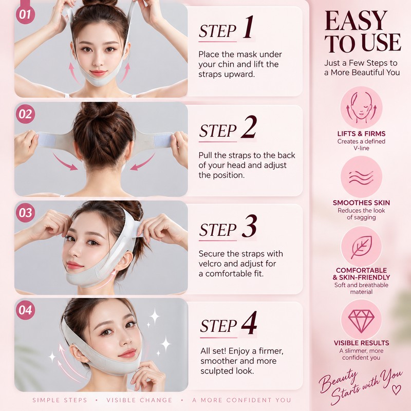 V-Line Face Shaping Strap for Chin & Cheek Support –