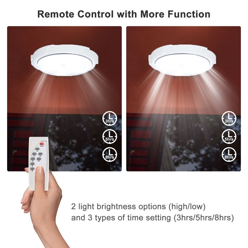 Solar Ceiling Light High Brightness 50LED Timing Solar Shed Lamp