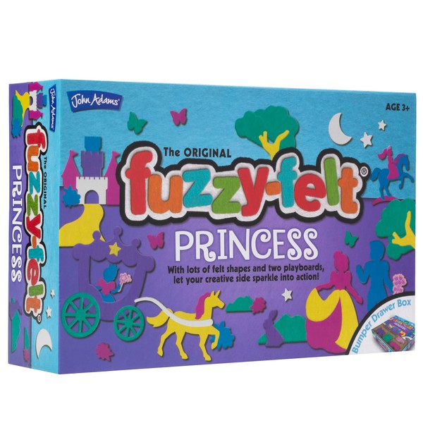 John Adams | Fuzzy-Felt Princess Drawer Set: Mix and match felt pieces to create Princess themed pictures! | Arts & Crafts | Ages 3+