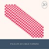 Bonjour Fete Hot Pink Checker Large Paper Napkins | Premium