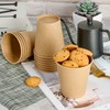 LITOPAK 100 Pack 10 oz Kraft Paper Coffee Cups for