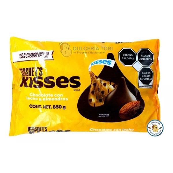 Hershey's Chocolates Kisses De Hershey's Leche Y Almendras 850g.