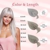SEGO Grey Hair Toppers for Women Real Human Hair With