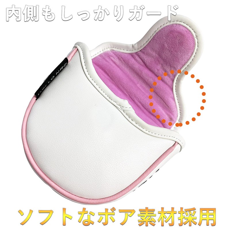Golf Headcover Putter Mallet Cover Pin Type Golf Headcover Single