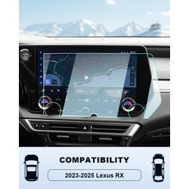 For 2025 Lexus RX Screen Protector - 2025 2024 2023 RX350/RX350h/RX450h+/RX500h Accessories 9H Tempered Glass 14 Inch Navigation Touchscreen Anti-Scratch Reduce Fingerprints High Sensitivity HD Clear