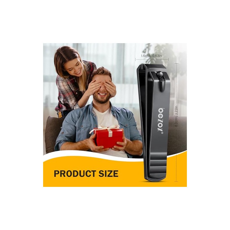 BEZOX BEZOX Sharp Curved Blade Finger Nail Clippers, Heavy Duty