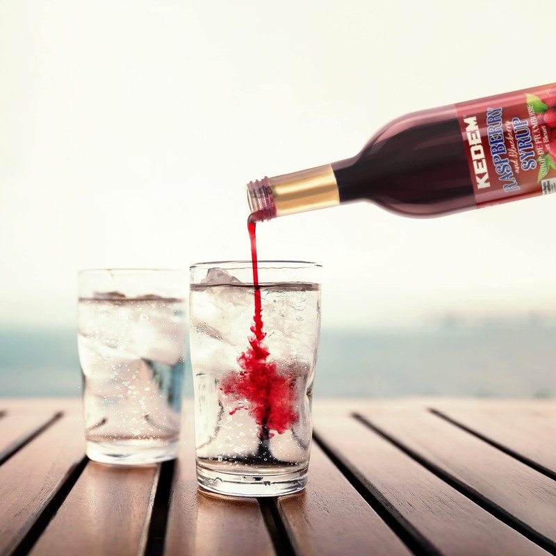 Kedem Real Raspberry and Blueberry Syrup 25.4oz | Made with
