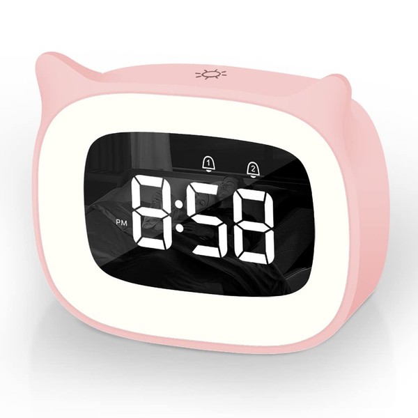 Aoreun Children's Digital Alarm Clock, Dual Alarm Clock with Digital