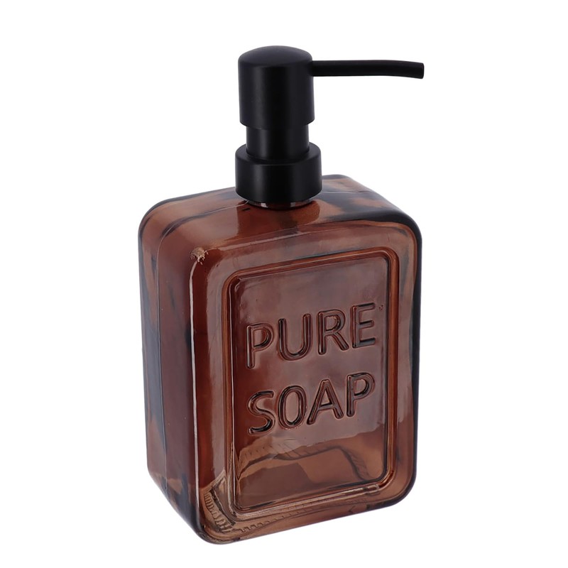 Amber Glass Soap Dispenser Pure SOAP 18 FL OZ –