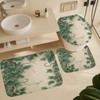4Pcs Nature Ivy Vine Leaf Wall Shower Curtain 72W X