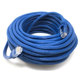 Micro Connectors 100 Feet Augmented CAT6A Blue 10GIGABIT Enet RJ45 UTP Patch Cable