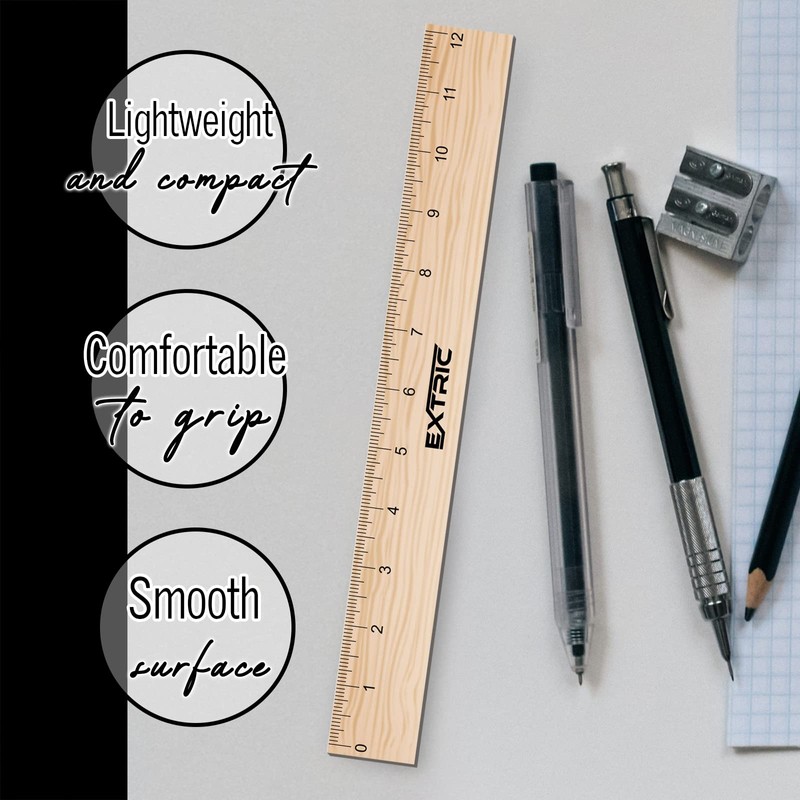 Ruler 12 Inch, Architectural Scale Ruler, 1/8 Inch Scale Rulers,