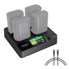 ACCSOON Toprig 4-Bay LP-E6 Battery Charger PD60W Fast Charger LCD