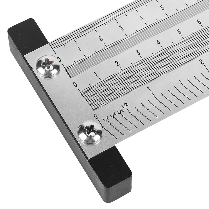 Ultra Precision Marking Ruler Stainless Steel Woodworking Scribing Ruler Gauging