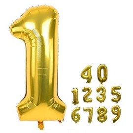 Number Balloons, 40 Inch 0-9 Number Balloons, Birthday Balloons, Numbers, Pure Color, Aluminum Balloons, Birthday Balloons, Large Decorations, Balloons, Party Supplies, Weddings, Anniversaries (Number