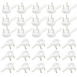 Yosawo 30 Pieces Traceless Wall Hooks Picture Hooks No Drilling Picture Hanger for Hanging Pictures, Watches, Frames, Mirrors, Wall Hooks (25 mm)