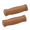 SOLODRIVE Bicycle Grips Leather, Vinyl Bicycle Handlebar Grips Leather, Hand-Stitched