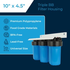 SpiroPure Triple 10" Water Filter Housing 3 Stage BB Three-Housing