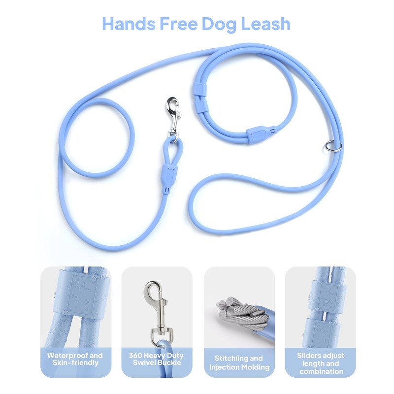 PetiFine Hands Free Dog Leash, Crossbody Waist Leash for Dog
