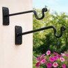 Idzo Black Plant Hooks for Wall 7.5 inch, Hanging Capacity