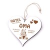 Heart Sign with German Text "Hotel Grandma" Everything Inclusive Door
