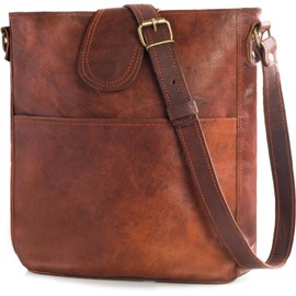 american blue Vintage Genuine Leather Tote Bag Handbag Shopper Purse Shoulder Bag for Women Office Laptop Bag, Brown, Large, Women's bag