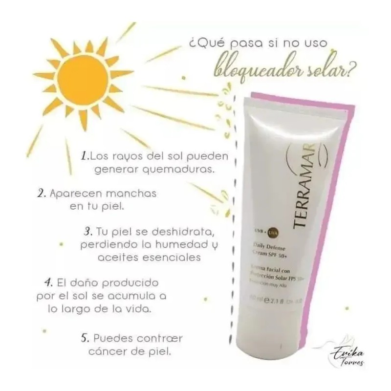 Crema Facial Con Proteccion Solar Fps 50+ Terramar