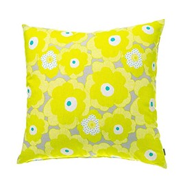 fabrizm 1530zye Cushion Cover Made in Japan, 23.6 x 23.6 inches (60 x 60 cm), Papola, Yellow