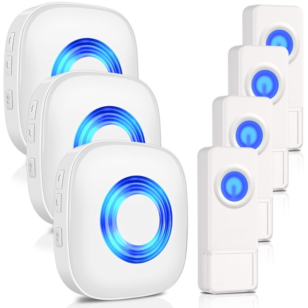 Wireless Door Bell, PHYSEN Waterproof Doorbell Chimes for Home Operating