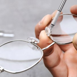 Brillen Nasenpads Brillen Reparatur Set mit 80 Schrauben Pinzette Kleiner Schraubendreher fÃ¼r Brillen Lesebrillen 12 Stile 60 Paar