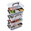 IGNPION Stackable Storage Box, 4 Layer Adjustable Plastic Storage Box