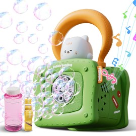 Bubble Machine for kids with Lights & Music,Portable Automatic Bubble Maker Toys for Kids Boys Girls Baby Toddlers,Bubble Blower for Indoor Outdoor Wedding Party Birthday Gifts Garden Bath