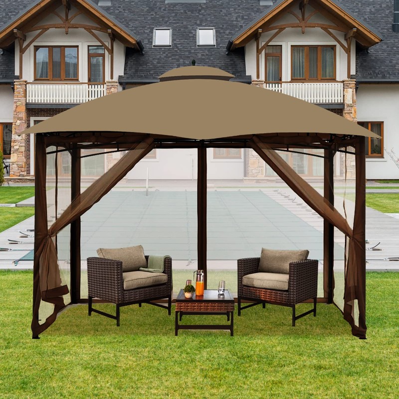 Gazebo Universal Replacement Mosquito Netting – Hugline 10' x 10'