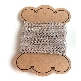 Angel Malone 5 Metres (3mm x 2mm) Flat Cable Chain Jewellery Making Findings - UK Seller (Bright Silver)