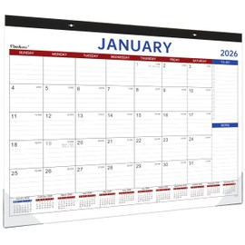 2026 Desk Calendar - Large Desk Calendar 2026, Jan 2026 - Dec 2026, 12 Months Calendar, 17" x 12", Desk Pad, Large Ruled Blocks, To-Do List & Notes, Desk/Wall Calendar for Planning or Organizing