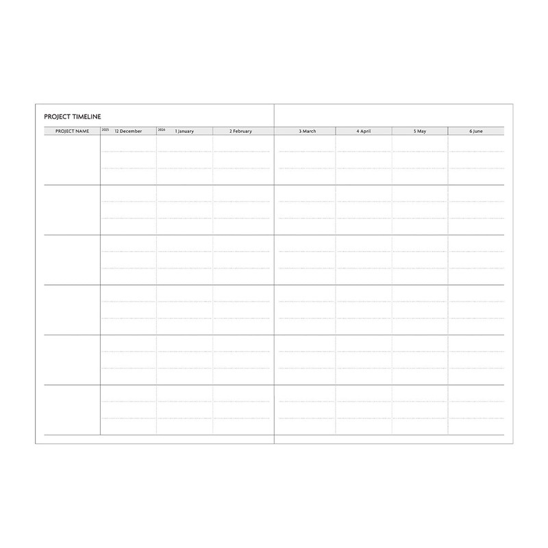 EDiT 26WDR-ETH03-PK 2026 Planner, December 2025, Weekly Notebook, Semi A5,