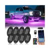 8Pods Segmented Alloy RGB LED Rock Lights for Jeeps Trucks